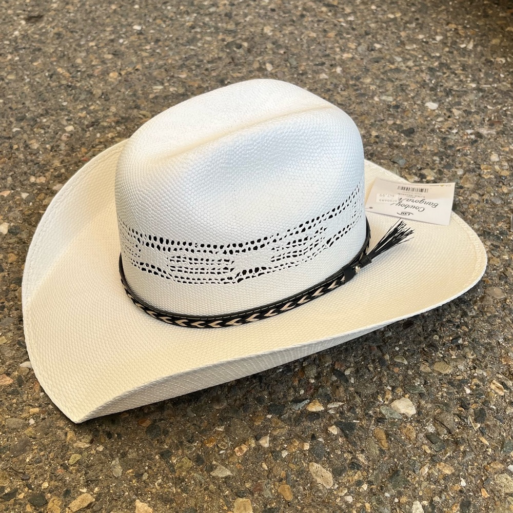 Santa Barbra White Cowboy/Bangora Hat